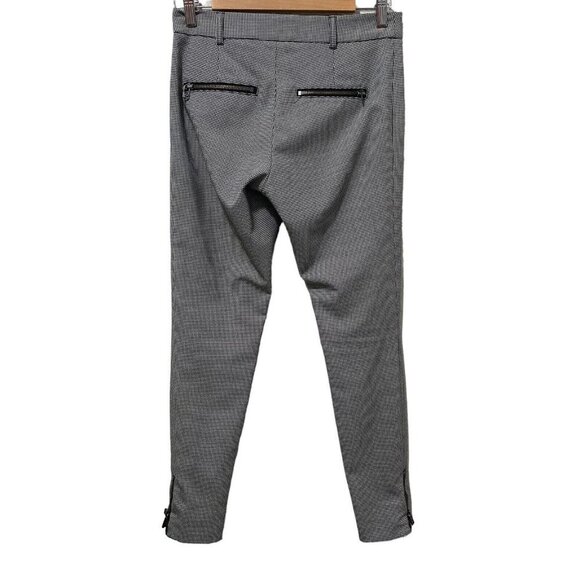 Veronica Beard Houndstooth Zipper Black White Pants Size 2 28 - Picture 2 of 16